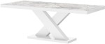 Stół rozkładany XENON 160-208 Marmur/Biały połysk
