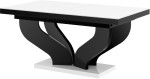 Stół rozkładany VIVA 160-256 Biało-czarny mat