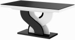 Stół rozkładany BELLA 160-256 Czarno-biały mix mat