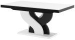 Stół rozkładany BELLA 160-256 Biało-czarny mix mat