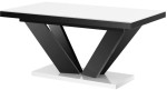 Stół rozkładany VIVA 2 160-256 biało-czarny mat
