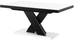 Stół rozkładany XENON LUX 160-256 biało-czarny mat