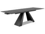 Stół rozkładany Salvadore Ceramic 160-240 cm szary efekt marmuru/czarny mat