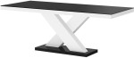 Stół rozkładany XENON 160-208 Czarno-biały mat