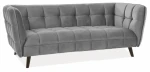 Sofa tapicerowana Castello 3 Velvet szara Bluvel 14