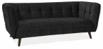 Sofa tapicerowana Castello 3 Velvet czarna Bluvel 19