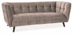Sofa tapicerowana Castello 3 Velvet beżowa Bluvel 28