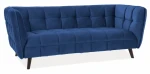 Sofa tapicerowana Castello 3 Velvet granatowy Bluvel 86