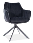 Krzesło tapicerowane Azalia Velvet czarny Bluvel 19