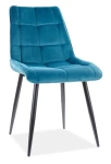 Krzesło tapicerowane Chic Velvet turkus Bluvel 85
