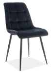 Krzesło tapicerowane Chic Velvet czarny Bluvel 19