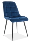 Krzesło tapicerowane Chic Velvet granatowy Bluvel 86