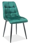 Krzesło tapicerowane Chic Velvet zielony Bluvel 78