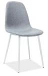 Krzesło tapicerowane Fox szary/biały