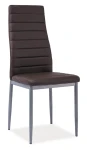 Krzesło H-261 bis aluminium/brąz ekoskóra