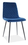 Krzesło tapicerowane Irys Velvet granatowy Bluvel 86
