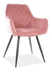 Krzesło tapicerowane Linea Velvet antyczny róż Bluvel 52