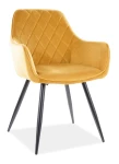 Krzesło tapicerowane Linea Velvet curry Bluvel 68