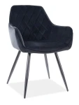 Krzesło tapicerowane Linea Velvet czarny Bluvel 19