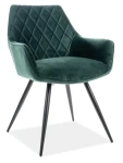 Krzesło tapicerowane Linea Velvet zielony Bluvel 78
