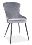 Krzesło tapicerowane Lotus Velvet szary Bluvel 14