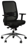 Fotel biurowy z wysuwem siedziska GN-310 Aluminium/Czarny