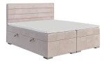 Łóżko kontynentalne Benetti z pojemnikami 120x200 dwuosobowe tapicerowane