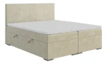 Łóżko kontynentalne Lemo z pojemnikami 160x200 dwuosobowe tapicerowane