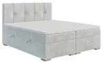 Łóżko kontynentalne Rule z pojemnikami 200x200 dwuosobowe tapicerowane