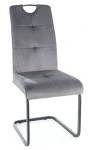 Krzesło tapicerowane Axo Velvet szary Bluvel 14