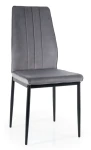 Krzesło tapicerowane Atom Velvet szary Bluvel 14