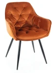 Krzesło tapicerowane Cherry Velvet cynamon Bluvel 4215