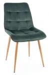 Krzesło tapicerowane Chic D Velvet zielony Bluvel 78