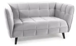 Sofa tapicerowana Castello 2 Velvet jasny szary Bluvel 03