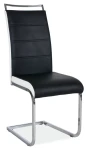 Krzesło H-441 ekoskóra czarny/biały