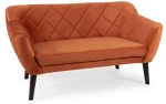 Sofa tapicerowana Karo 2 Velvet wenge - cynamon Bluvel 4215