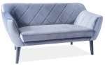 Sofa tapicerowana Karo 2 Velvet wenge - szary Bluvel 14