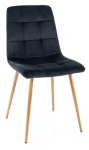 Krzesło tapicerowane Mila D Velvet czarny Bluvel 19
