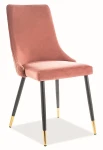 Krzesło tapicerowane Piano Velvet róż antyczny Bluvel 52