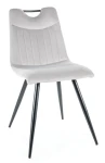 Krzesło tapicerowane Orfe Velvet jasnoszary Bluvel 03