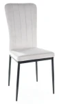 Krzesło tapicerowane Vigo Velvet jasnoszary Bluvel 03