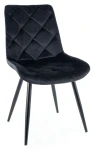 Krzesło tapicerowane Ralph Velvet czarny Bluvel 19