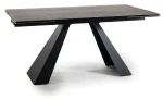 Stół rozkładany Salvadore Ceramic 160-240 cm brąz efekt drewna/czarny mat