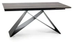 Stół rozkładany Westin Ceramic 160-240 cm brąz efekt drewna/czarny mat