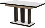 Stół Appia Black rozkładany 130-210 biały połysk/czarny mat