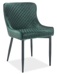 Krzesło tapicerowane Colin B Velvet Bluvel 78 zielony