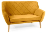 Sofa tapicerowana Kier 2 Velvet curry Bluvel 68 / nóżki bukowe