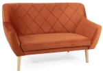 Sofa tapicerowana Kier 2 Velvet cynamon Bluvel 4215 / nóżki bukowe