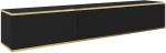 Szafka RTV Oro wisząca 175 cm czarny ze złotymi wstawkami