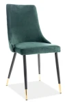 Krzesło tapicerowane Piano Velvet zielony Bluvel 78